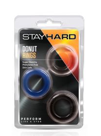 Stay Hard Donut Rings 3 Pack