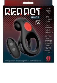 Red Dot Vibrating Cock Ring V2 With Remote
