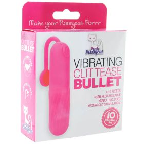 Pink Pussycat Vibrating Clit Tease Bullet