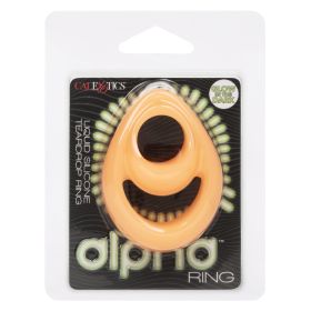 Alpha Glow in the Dark Liquid Silicone Teardrop Ring