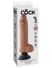 King Cock 10" Vibrating Cock With Balls