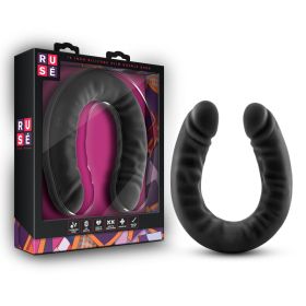 Ruse Silicone Double Headed Dildo  18 Inch  Black