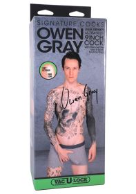 Signature Cocks Owen Gray  9 Inch Ultraskyn Cock With Removable Vac U Lock Suction Cup  Skin Tone