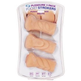 Trio Stroker Pussy Ass Mouth Masturbator Kit