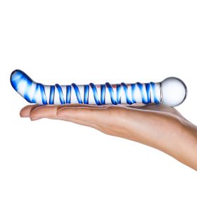 Mr. Swirly 6.5 Inch G Spot Glass Dildo