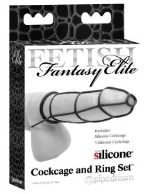 Fetish Fantasy Elite Cockcage and Ring Set