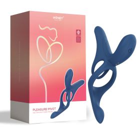 Pleasure Pivot  App Controlled  Couples Vibrator  Navy Blue