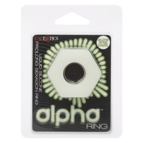 Alpha Glow in the Dark Liquid Silicone Prolong Sexagon Ring