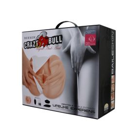Crazy Bull the Realistic Skin Like Texture Vagina and Anal Masturbator Vibration and Double Entrance