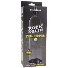 Rock Solid  Penis Pumping Kit  Black/clear