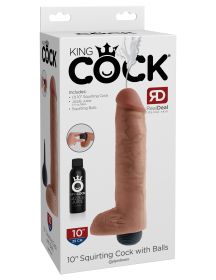 King Cock 10 Inch Squirting Cock With Balls