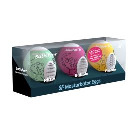 3 Pc Set Masturbator Egg  Riffle  Bubble  Fierce