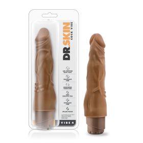 Dr. Skin Cock Vibe 4  8 Inch Vibrating Cock  Mocha