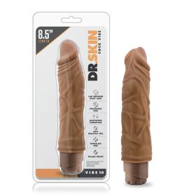 Dr. Skin Cock Vibe 10  8.5 Inch Vibrating Cock  Mocha