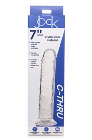Jock C Thru 7 Inch Clear Tpe Dildo