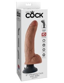 King Cock 9 Inch Vibrating Cock With Balls