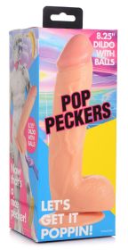Pop Pecker 8.25 Inch Dildo With Balls (Option: Light)