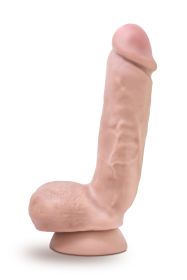 Dr. Skin Plus 8 Inch Thick Poseable Dildo With Squeezable Balls (Option: Vanilla)