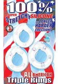 All American Triple Rings (Option: Clear)