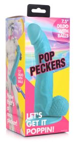 Pop Pecker 7.5 Inch Dildo With Balls (Option: Blue)