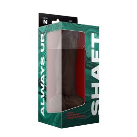 Shaft Model N 9.5 Inch Liquid Silicone Dong With Balls (Option: Mahogany)