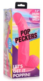 Pop Pecker 7.5 Inch Dildo With Balls (Option: Pink)