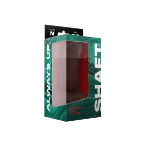 Shaft Model N 7.5 Inch Liquid Silicone Dong With Balls (Option: Mahogany)