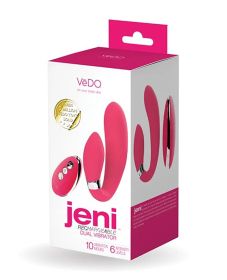 Jeni C Shaped Dual Motor Vibe With Remote (Option: Pink)