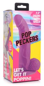 Pop Pecker 7.5 Inch Dildo With Balls (Option: Purple)