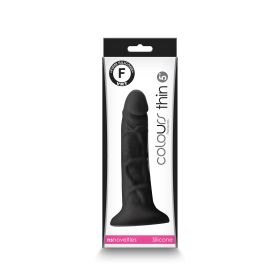 Colours Pleasures Thin 5 Inch Dildo (Option: Black)