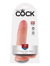 King Cock 7 Inch Cock With Balls (Option: Flesh)