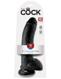 King Cock 9 Inch Cock With Balls (Option: Black)