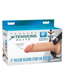 Fantasy X Tensions Elite 5" Silicone Hollow Strap on Dual Density (Option: Light)