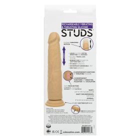 Rechargeable Vibrating and Thrusting Silicone Studs (Option: Ivory)