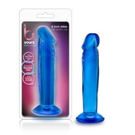 B Yours Sweet n' Small 6 Inch Dildo With Suction Cup (Option: Blue)