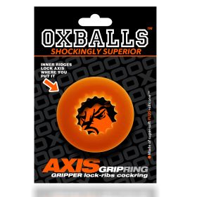 Axis Rib Griphold Cockring (Option: Orange Ice)