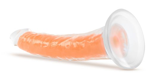 Neo Elite Glow in the Dark (Option: Lavo  7 Inch Silicone Dual Density Dildo  Neon Orange)
