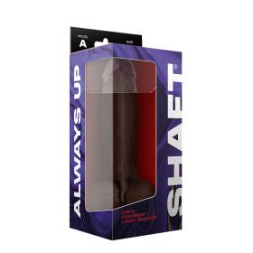 Shaft Model a 9.5 Inch Liquid Silicone Dong With Balls (Option: Mahogany)