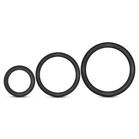 Performance Vs4 Pure Premium Silicone Cockring Set (Option: Black)