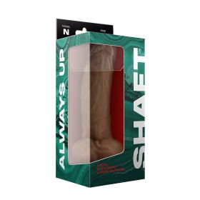Shaft Model N 9.5 Inch Liquid Silicone Dong With Balls (Option: Oak)