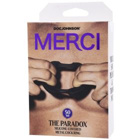 Merci the Paradox (Option: Silicone Covered Metal Cock Ring  50mm  Black)
