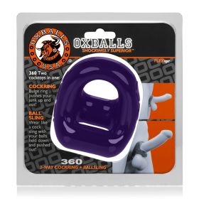 360 2 Way Cockring and Ballsling (Option: Eggplant)