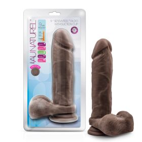 Au Natural 9 Inch Dildo With Suction Cup (Option: Chocolate)