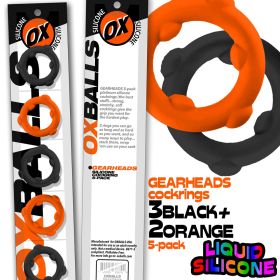 Gearheads 5 Pack Spinner Rings (Option: Orange Black)