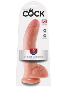 King Cock 9 Inch Cock With Balls (Option: Flesh)