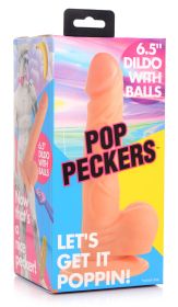 Pop Pecker 6.5 Inch Dildo With Balls (Option: Light)