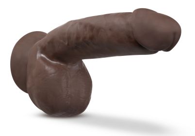 Dr. Skin Plus 8 Inch Thick Poseable Dildo With Squeezable Balls (Option: Chocolate)