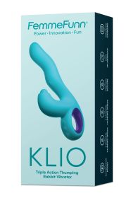 Klio Triple Action Thumping Rabbit Vibrator (Option: Turquoise)