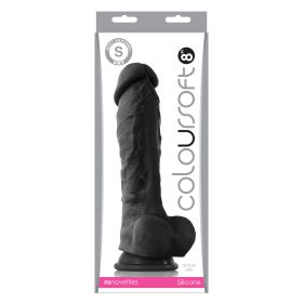 Coloursoft 8" Soft Dildo (Option: Black)