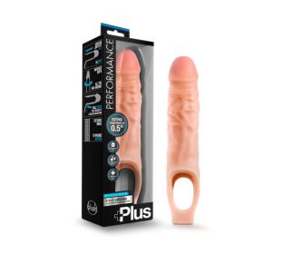 Performance Plus (Option: 9 Inch Silicone Cock Sheath Penis Extender  Vanilla)